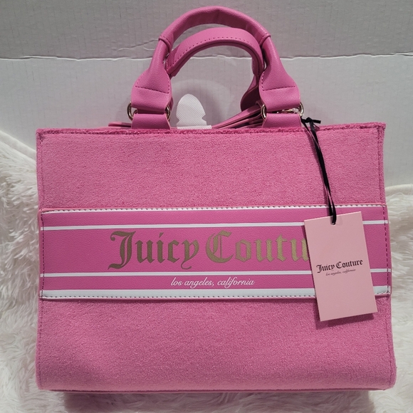 Juicy Couture Handbags - Juicy Couture Billboard Tote Juicy Pink Velour Brand New With Tags